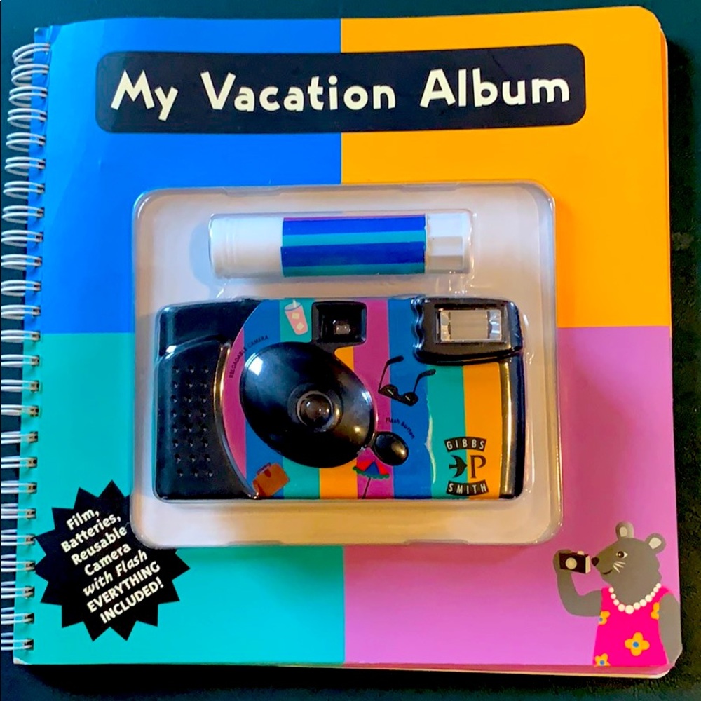 My Vacation Album with a camera scrapbook